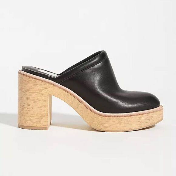Dolce Vita Shoes - NWOB Dolce Vita Camdin Black Leather Mule Clog Platform Heel | Size 9.5
